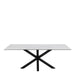 Heaven Dining Table with Ceramic White Top 200cm
