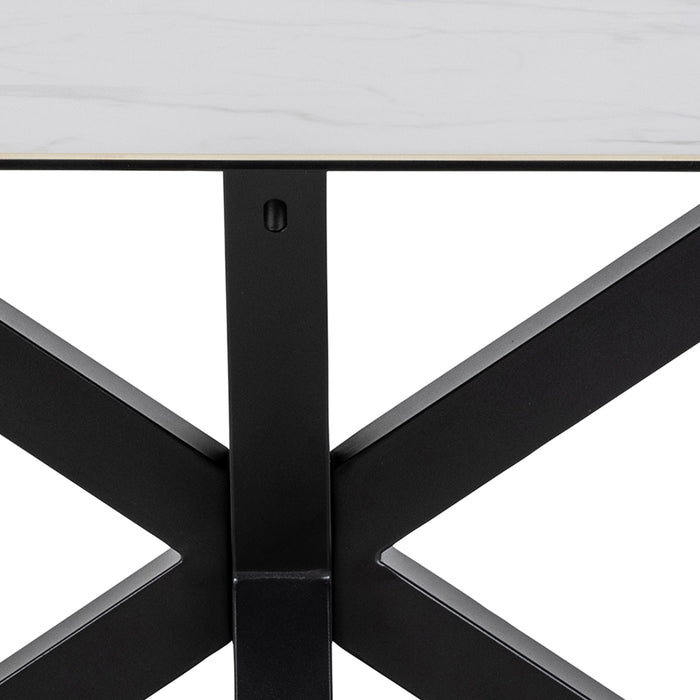 Heaven Dining Table with Ceramic White Top 200cm