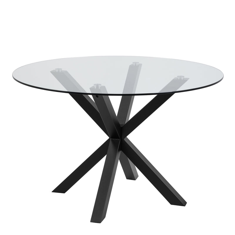 Heaven Round Dining Table with Clear Top and Legs