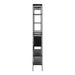 Angus Bookcase with 1 Sliding Door & 5 Shelves in Black
