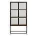 Seaford 2 Glass Door Display Cabinet in Black & Oak