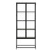 Seaford Tall Black Metal 2 Door Display Cabinet