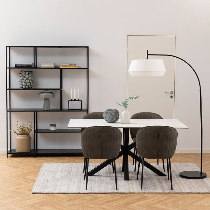 Heaven Dining Table in Ceramic White 160x75.5cm
