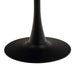 Malta Ceramic Round Dining Table in Black 90x75cm Included 4 Celia Dining Chair in Light Grey