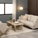 Vega Rectangular Coffee Table with Brown Marble Top 140cm