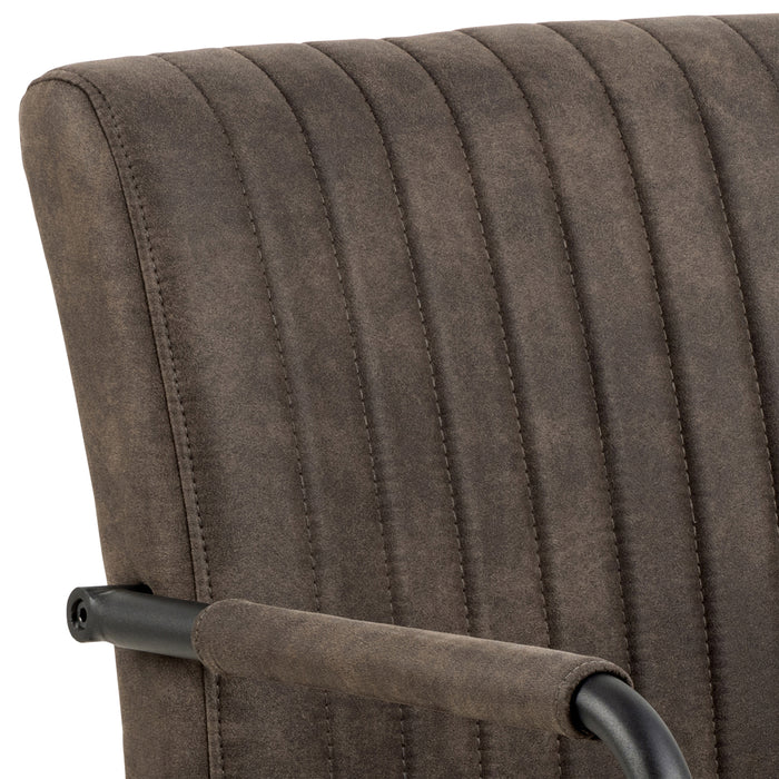 Yale Dining Table in Oak Included 4 Adele Dining Chair in Grey Fabric