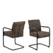 Yale Dining Table in Oak Included 4 Adele Dining Chair in Grey Fabric