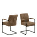 Yale Dining Table in Oak Included 4 Adele Dining Chair in Light Brown Fabric