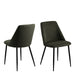 Yale Dining Table in Oak Included 4 Ines Dining chair in Olive Green