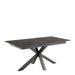 Heaven Extendable Dining Table with Ceramic Black Top 168cm
