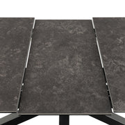 Heaven Extendable Dining Table with Ceramic Black Top 168cm