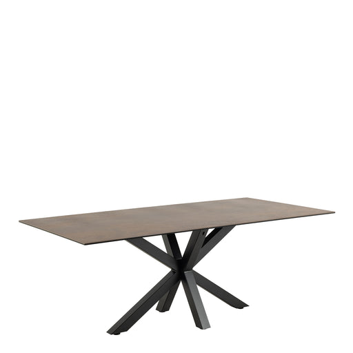 Heaven Dining Table with Ceramic Rusty Brown Top 200cm