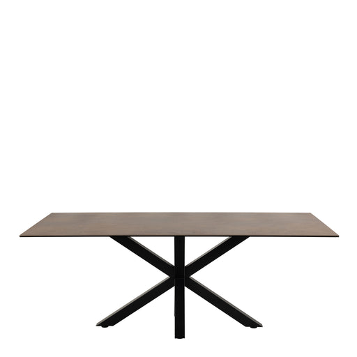 Heaven Dining Table with Ceramic Rusty Brown Top 200cm