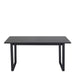 Amble Extending Dining Table with Black Marble Melamine Top & Black Legs 160-220