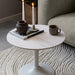 Malta Ceramic Round Coffee Table in White 60x45cm