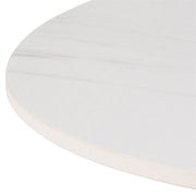 Malta Ceramic Round Coffee Table in White 60x45cm