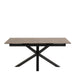 Heaven Extendable Dining Table with Ceramic Rusty Brown Top 168cm