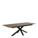 Heaven Extendable Dining Table with Ceramic Rusty Brown Top 200cm