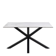 Heaven Dining Table with Ceramic White Top 135cm
