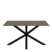 Heaven Dining Table with Ceramic Black Top 135cm