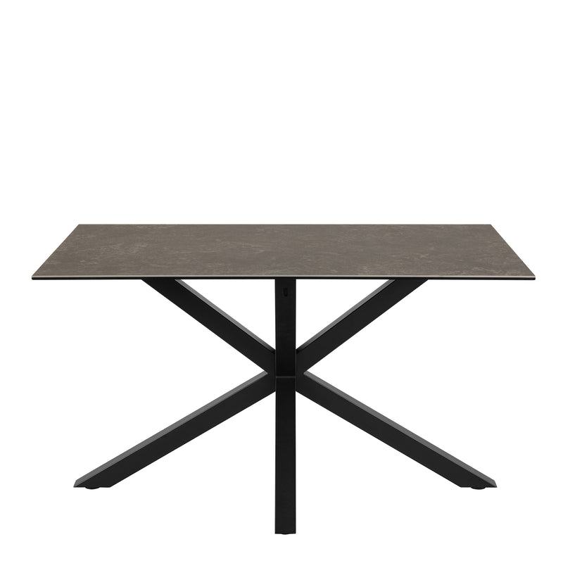 Heaven Dining Table with Ceramic Black Top 135cm