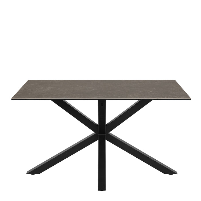 Heaven Dining Table with Ceramic Black Top 135cm