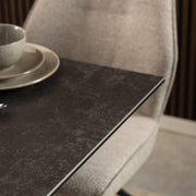 Heaven Dining Table with Ceramic Black Top 135cm