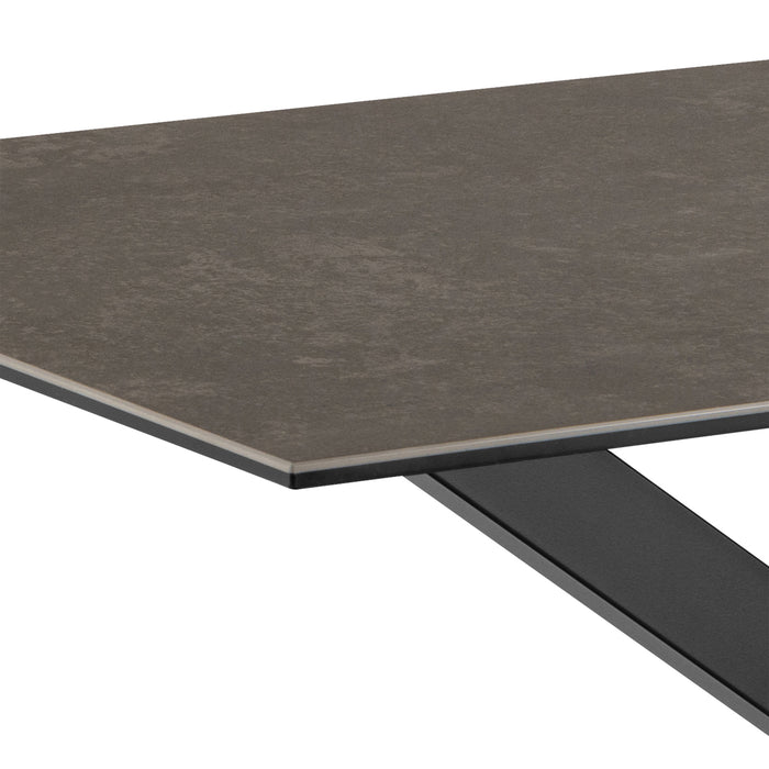 Heaven Dining Table with Ceramic Black Top 135cm