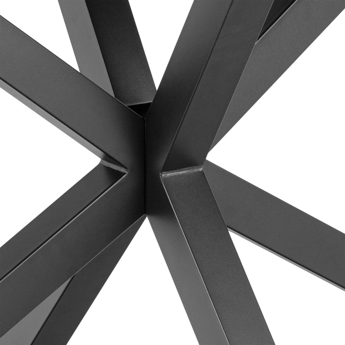 Heaven Dining Table with Ceramic Black Top 135cm