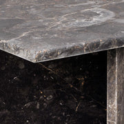 Vega Rectangular Coffee Table with Marron Marble Top 140cm