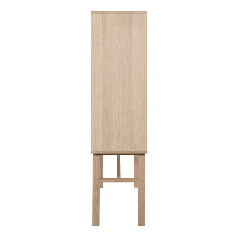 Linley Cabinet with 2 Doors and 4 Shelves in White Oak