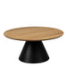 Soli Round Coffee Table in Oak/Black 85x40cm