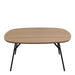 Caracas Square Coffee Table in Oak and Matt Black