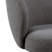 Soli Round Dining Table in Oak/Black 120x75cm Included 4 Darlene Dining Chair with Armrest and Swivel Function in Grey
