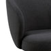 Soli Round Dining Table in Oak/Black 120x75cm Included 4 Darlene Dining Chair with Armrest and Swivel Function in Black