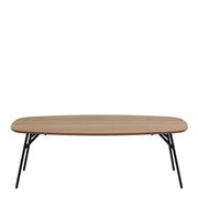 Caracas Rectangular Coffee Table in Oak and Matt Black