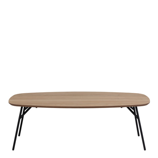Caracas Rectangular Coffee Table in Oak and Matt Black