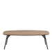 Caracas Rectangular Coffee Table in Oak and Matt Black