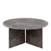 Vega Round Coffee Table with Marron Marble Top 90cm