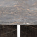 Vega Round Coffee Table with Marron Marble Top 90cm