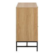 Albany Chest of 3 Drawers in Oak/Black Legs