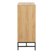 Albany Chest of 4 Drawers in Oak/Black Legs
