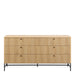 Albany Wide Chest of 6 Drawers in Oak/Black Legs