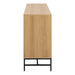 Albany Wide Chest of 6 Drawers in Oak/Black Legs