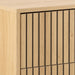 Albany Wide Chest of 6 Drawers in Oak/Black Legs