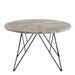 Prunus Round Coffee Table in Brown Marble and Matt Black Coated Steel Base 80x46.4cm