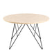 Prunus Round Coffee Table in Matt Beige and Matt Black Coated Steel Base 80x46.4cm
