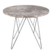 Prunus Round Side Table  with Grey-Brown Marble Top