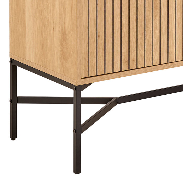 Jaipur Sideboard With 2 Doors and 2 Shelves in Oak