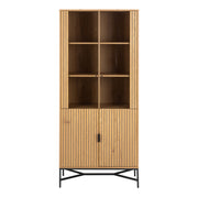 Jaipur Display Cabinet With 4 doors and 6 Shelves in Wild Oak